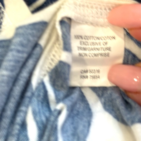 Abercrombie & Fitch Floral Babydoll Tank Top w/Striped Straps &Adjustable Bow-S - Picture 10 of 10